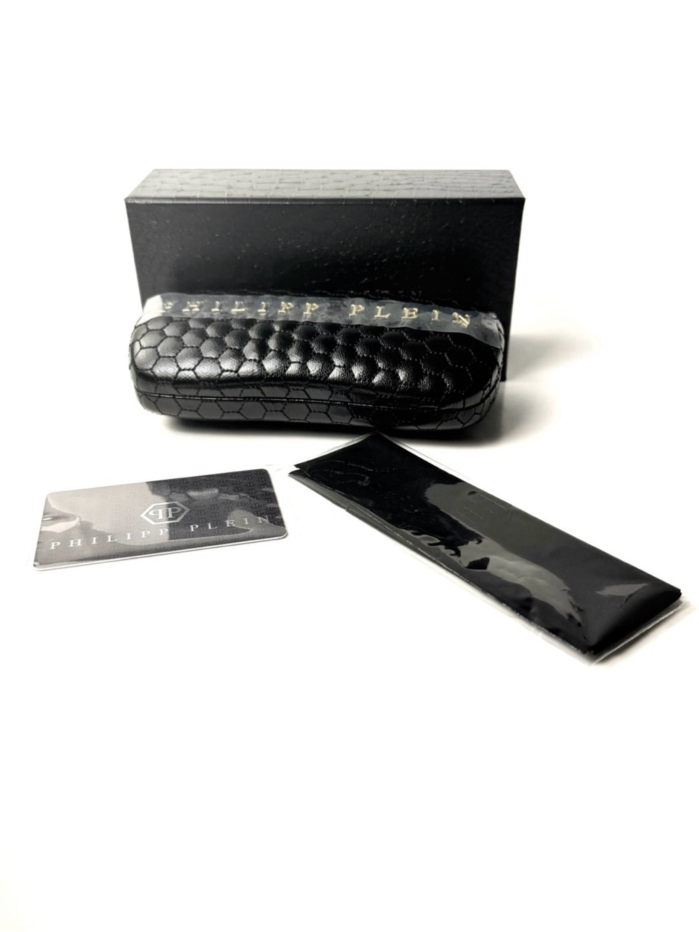 Philipp Plein VPP087 COL. 0584 Titanium Sunglasses Authentic Rimless Eyeglasses - Picture 2 of 8